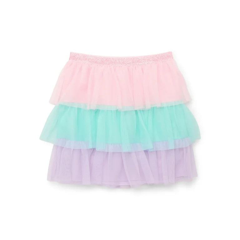 Easter Little Girls and Big Girls Tiered Mesh Skirt from Way to Celebrate, Sizes 4-18 | Walmart (US)