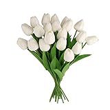Dedoot Artificial Flowers, Pack of 20 Tulips Artificial Flowers Real Touch Long Stem Faux Tulip Flow | Amazon (US)