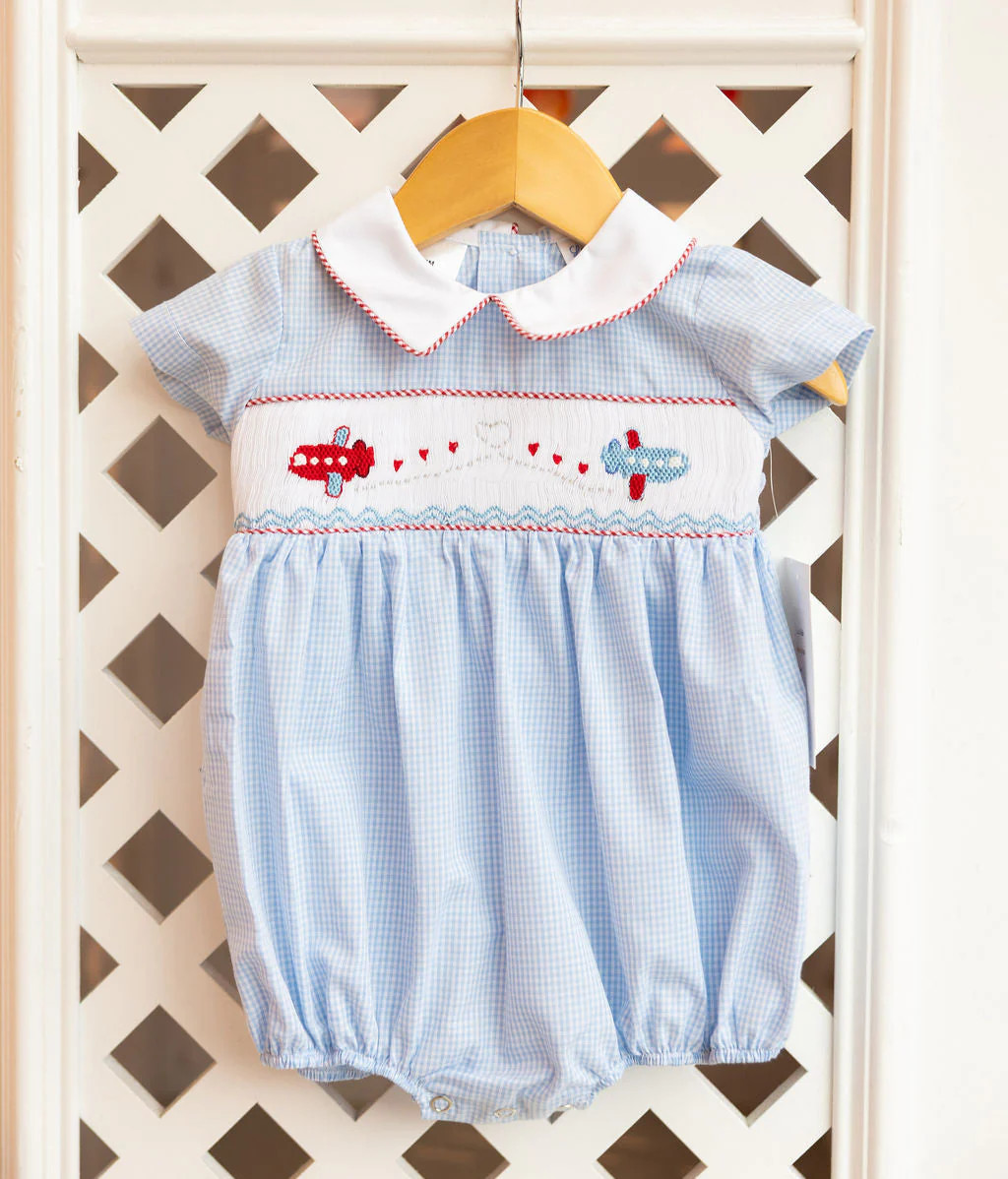 Lulu Bebe Blake Santa Claus Smocked Bubble | JoJo Mommy