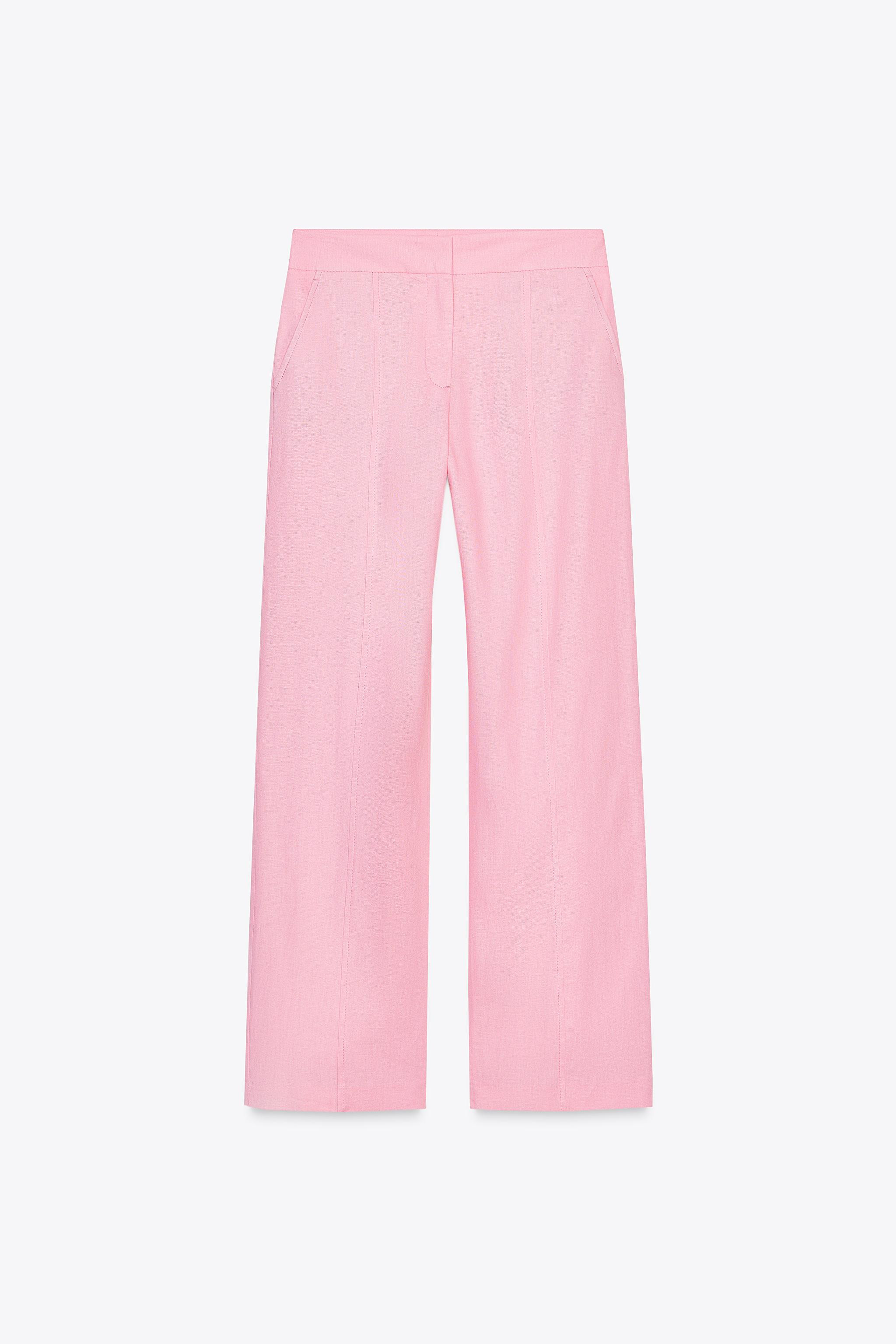 STRAIGHT LEG LINEN PANTS | Zara US