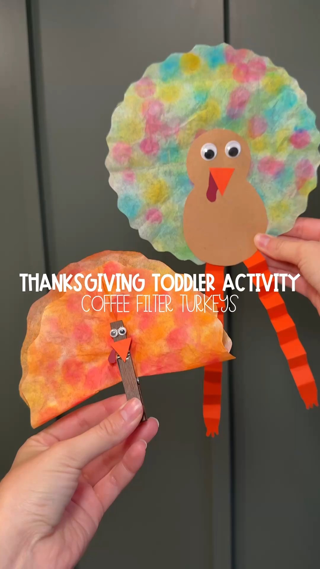 Thanksgiving Toddler Art Idea 🦃
This easy Thanksgiving craft is such a fun and simple art activity for toddlers and preschoolers! We used dot markers and coffee filters to create colorful turkey feathers — then sprayed them with water to watch the colors spread and blend. 🎨 You can also use Crayola washable markers for a different look!

Once dry, turn your coffee filter art into adorable turkey crafts — use painted clothespins, construction paper, or add accordion-folded legs for extra fun. It’s the perfect mix of fine motor play, color mixing, and creativity for little hands this fall! 🍂

Shop all our favorite toddler art supplies and craft essentials below 👇
#thanksgivingcraft #toddlerart #toddleractivities #preschoolcraft #thanksgivingactivities #artsandcrafts #learningthroughplay #ltkholiday #ltkkids #ltkmom

#LTKHoliday #LTKFamily #LTKKids