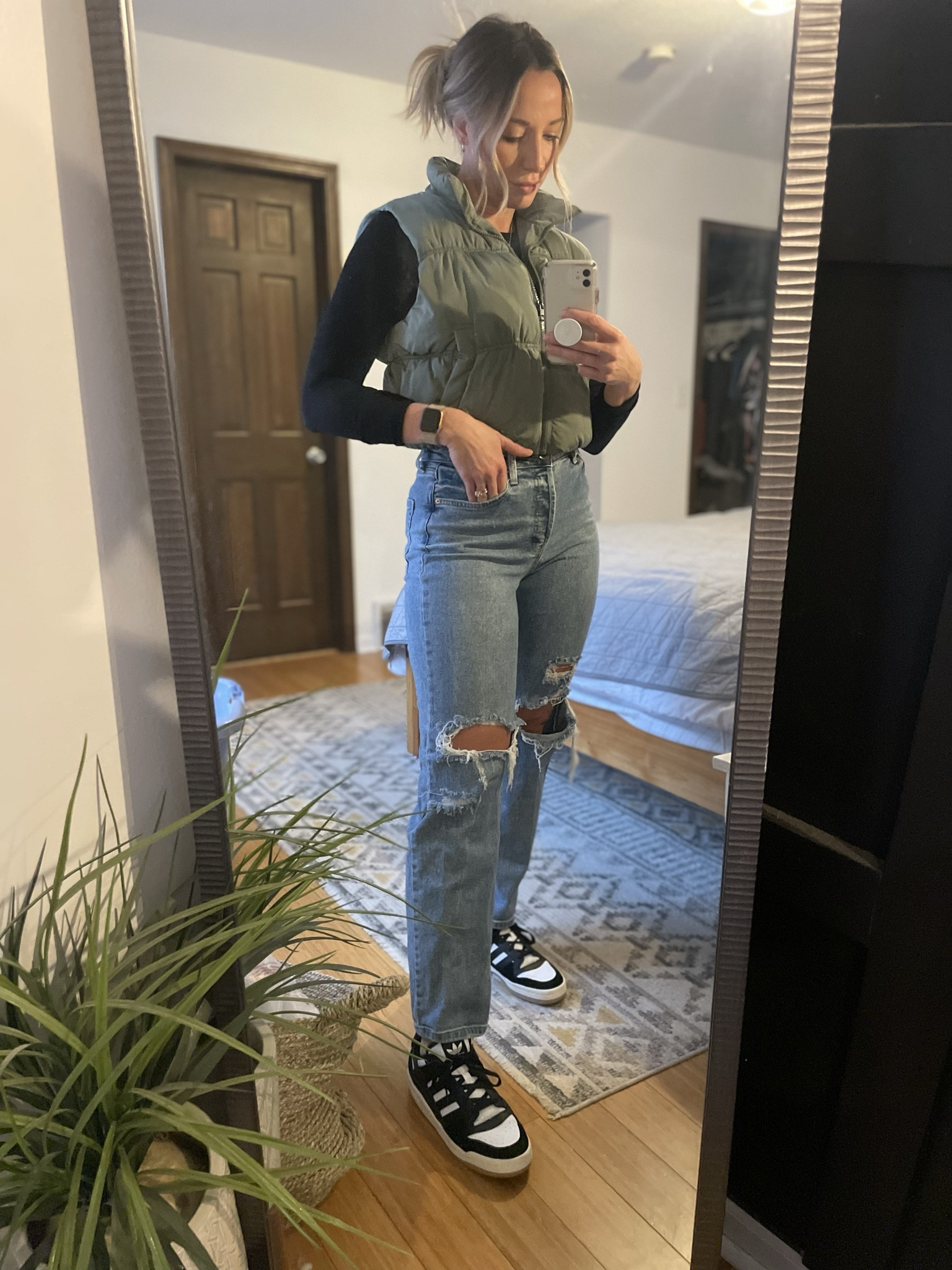 Adidas #pandas 🐼 > Nike Pandas  Quick fit before heading to a hockey game. I’ve received so many compliments on these already! I’m wearing a men’s size 7.5 (my normal size is a women’s 9). 

#LTKfindsunder100 #LTKshoecrush #LTKMostLoved