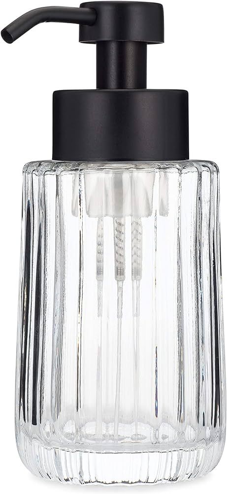 Rail19 Flora Fluted Foaming Soap Dispenser | Vintage-Inspired Modern Glass Refillable Pump Bottle... | Amazon (US)