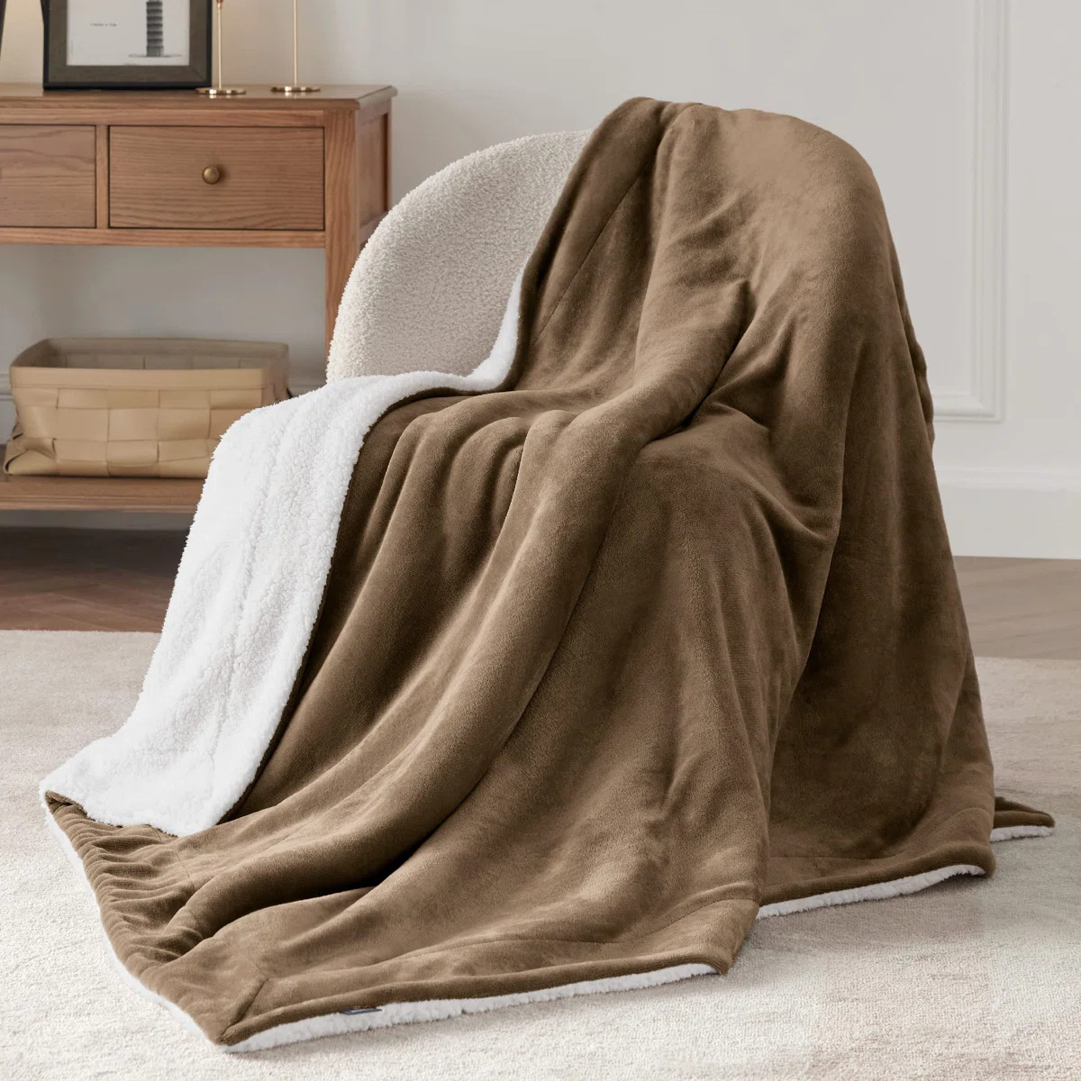 Bedsure Sherpa Fleece Blankets For Bed - Thick And Warm Blanket For Winter, Soft Fuzzy Plush Blan... | Wayfair North America