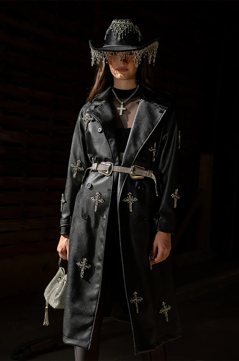 BLESSED AND WELL DRESSED PLEATHER TRENCH | AKIRA