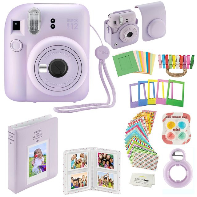 Fujifilm Instax Mini 12 Instant Camera with Case, Decoration Stickers, Frames, Photo Album and Mo... | Walmart (US)