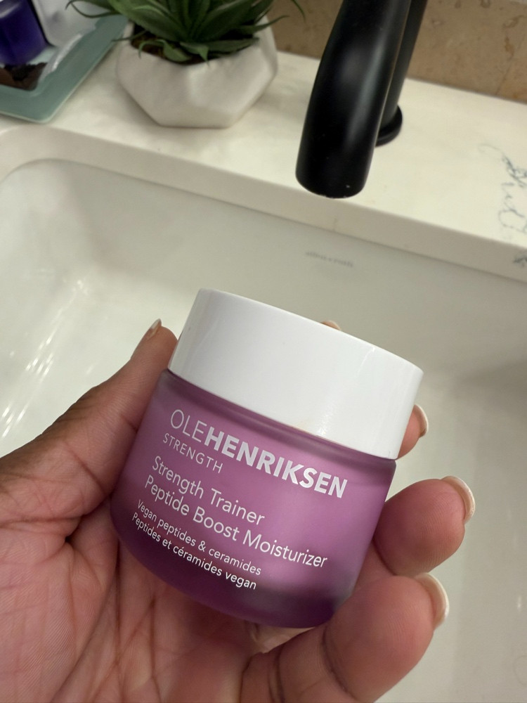 Winter skin savior alert! ❄️ As a doctor, I wash my hands and face constantly, so my skin barrier takes a beating in the winter. This Ole Henriksen Strength Trainer Peptide Boost Moisturizer has been my holy grail.

It's packed with peptides (which support skin strength!), isn't greasy, and sits perfectly under makeup. If you need to 'winterize' your skincare routine, this is the one. Linked here! 

 #SkincareRoutine #WinterSkincare #OleHenriksen #Peptides #DoctorRecommended #SelfCare #LTKBeauty #Sephora #LTKmorningroutine #LTKselfcare #LTKBeauty