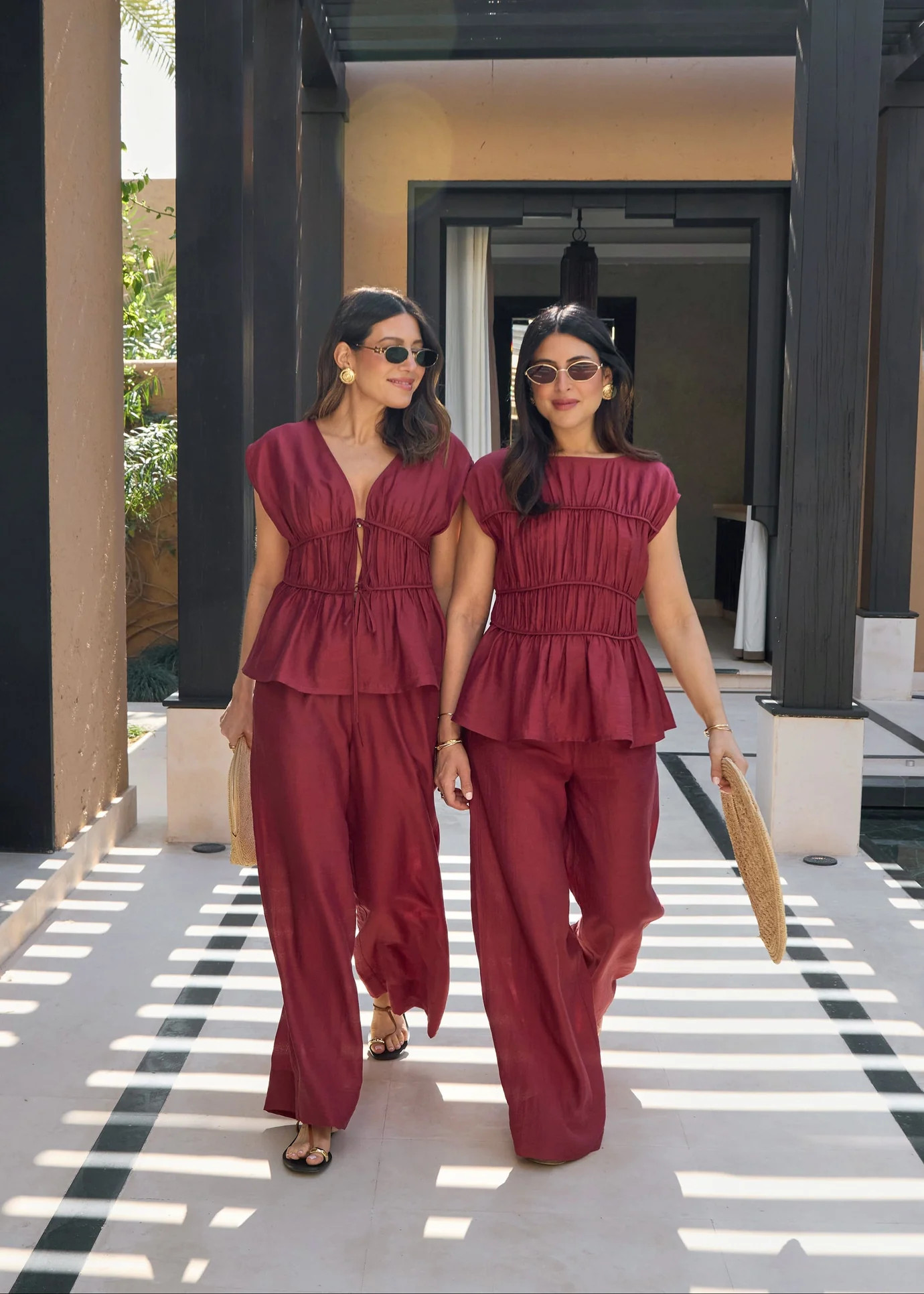 RELAXED WIDE LEG TROUSER - RUST | WAT The Brand