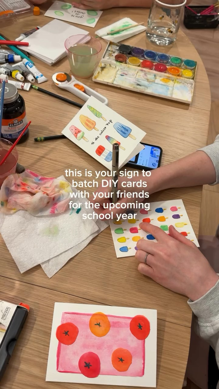 DIY cards for your next craft night with your besties! ✒️

every few months when our stock is running low, the girls and I get together to make some homemade cards. We batch thank you notes, get well soon cards, birthday cards and some specific for the upcoming holidays. @pinterest serves as the best inspo and we typically use watercolor or cut paper as our medium of choice!

Comment “CARDS” for links to the supplies we use 🫶🏻

https://liketk.it/5lHrr