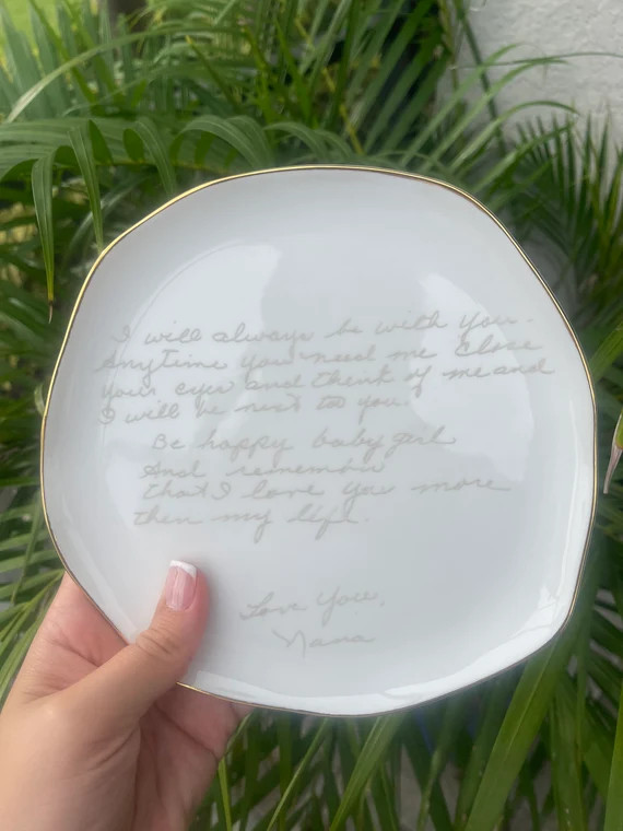 Customized Handwriting Jewelry Dish Wedding Gift Mother of - Etsy | Etsy (US)