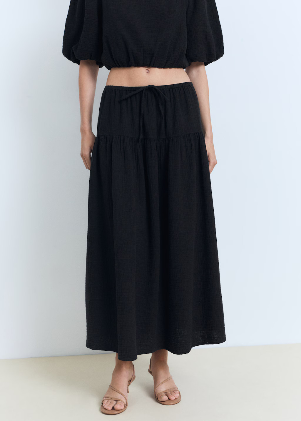 Cotton drawstring skirt - Women | MANGO USA | Mango (US/MX/AU)