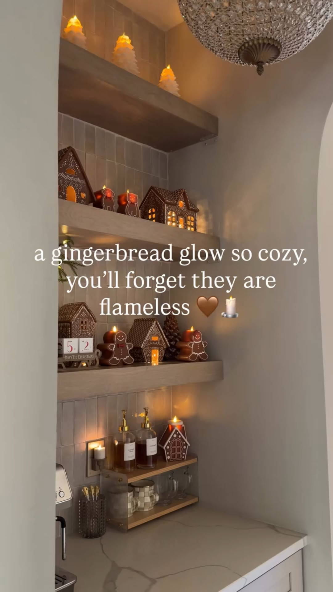 I am obsessed with this gingerbread candle collection🤎 🕯️these frameless candles give off the most magical glow and I love that they have a timer function✨ 

#LTKSeasonal #LTKHoliday #LTKHome