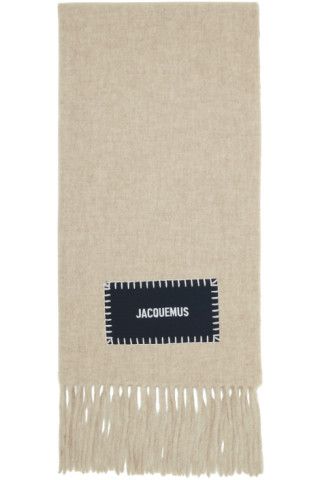 Beige Le Papier 'L'écharpe' Scarf | SSENSE