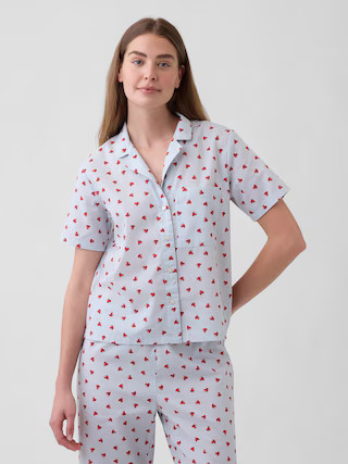 Print Poplin PJ Shirt | Gap Factory