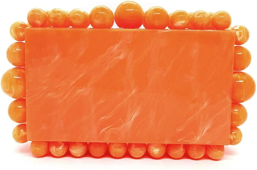 CUXVA Acrylic Evening Clutch Bag for Women Glitter Marble Purse Handbag for Wedding Party Prom | Amazon (US)