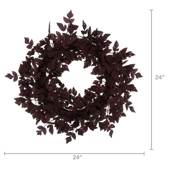 My Texas House Layered Foliage Wreath, Plum, 24" | Walmart (US)