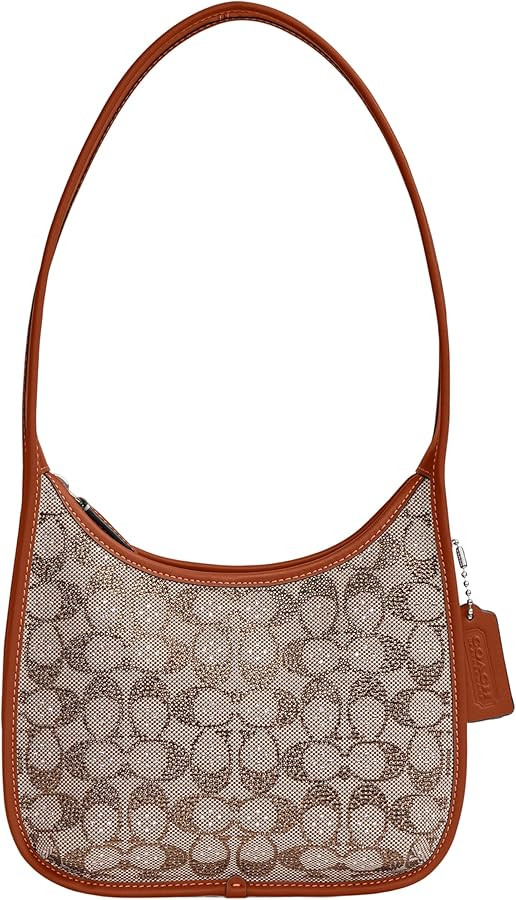 Coach Women's Crystal Signature Jacquard Curve Zip Bag | Amazon (US)