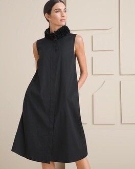 Ruffle-Neck Shirt Dress | Chico's