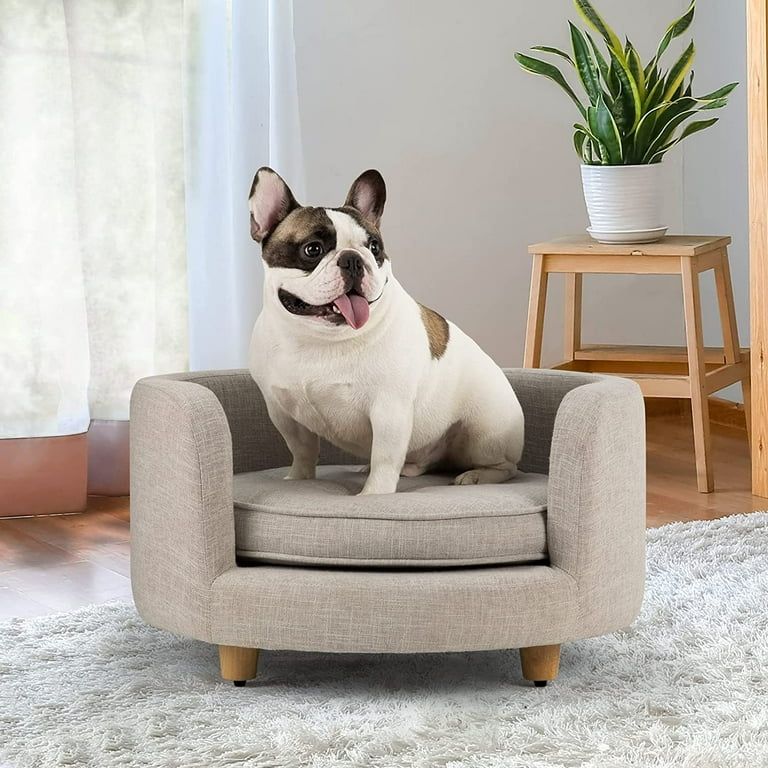 Beka Pet Sofa - Soft Pet Bed with Removable Cushion Cover - Medium Pet - Dark Gray | Walmart (US)
