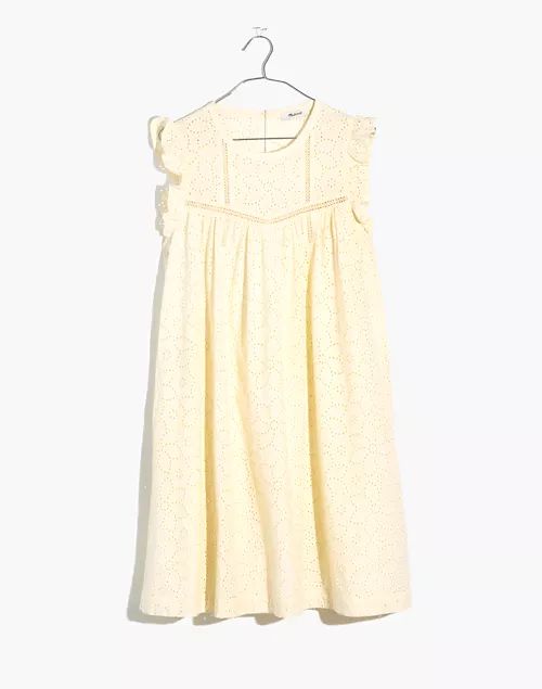 Plus Eyelet Ruffle-Sleeve Mini Dress | Madewell