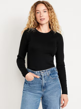 Snug Long-Sleeve Crew-Neck T-Shirt | Old Navy (US)