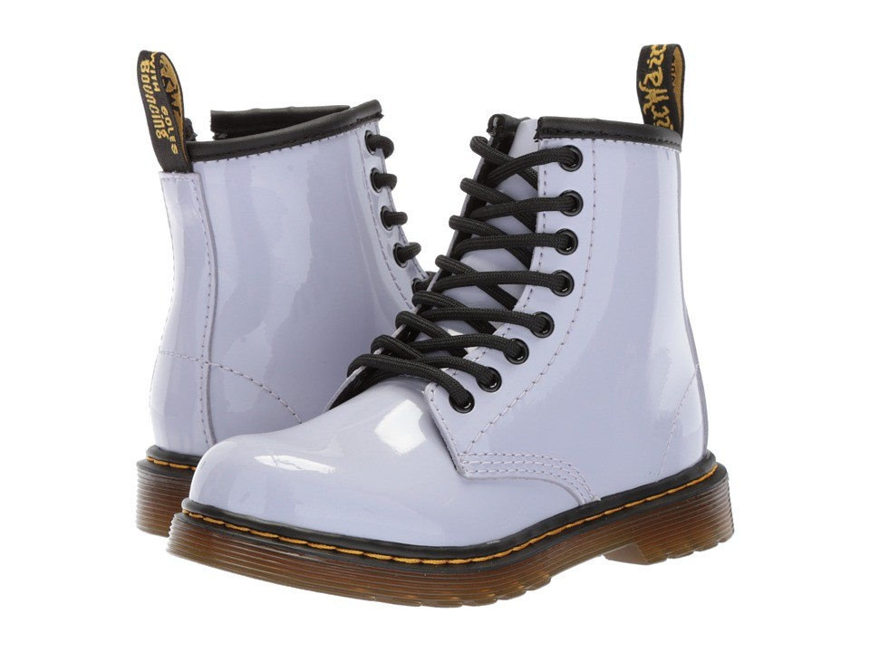 Dr. Martens Kid's Collection - Delaney (Little Kid/Big Kid) (Purple Heather Patent Lamper) Girls Shoes | Zappos