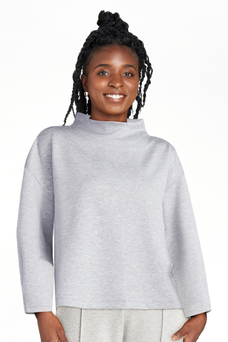 Scoop Women's New Scubaknit Zip Neck Top, Sizes XS-XXL | Walmart (US)