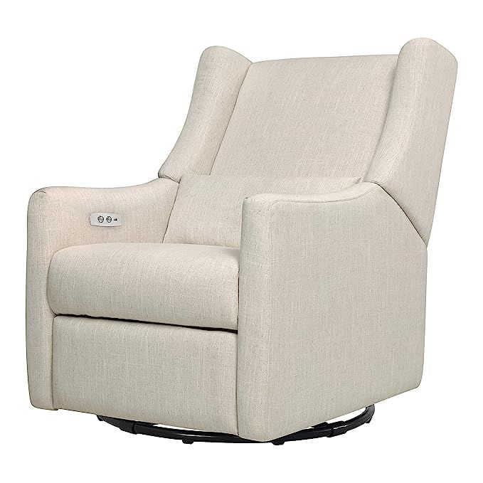 Babyletto Kiwi Electronic Power Recliner and Swivel Glider with USB Port, White Linen | Amazon (US)