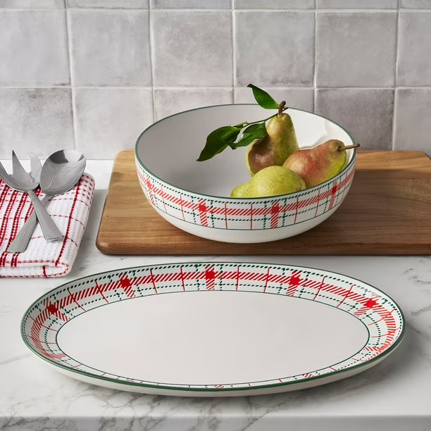 Member's Mark 2-Piece Stoneware Holiday Serveware Set | Sam's Club