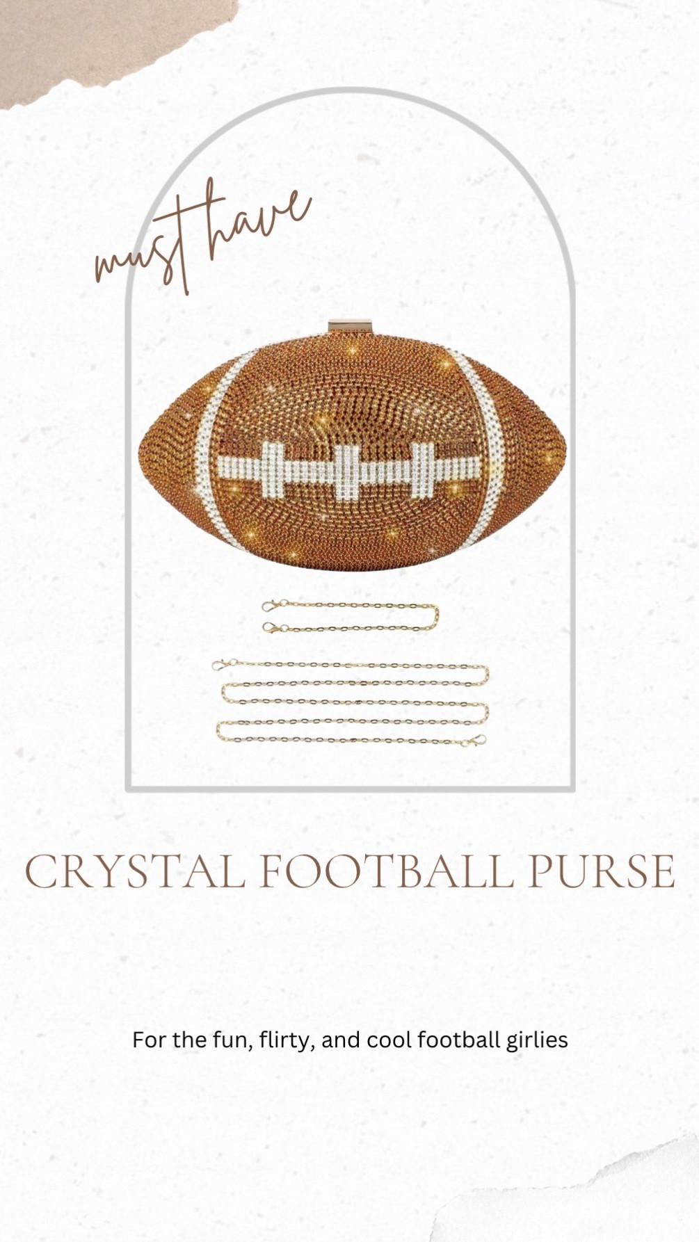 For the fun, flirty, and cool football girlies! A crystal football purse! #football #footballseason #footballstyle

#LTKSaleAlert #LTKActive #LTKSeasonal