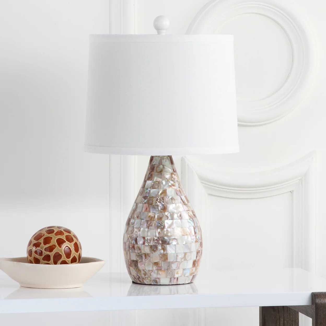 SAFAVIEH Lauralie 20.5 in. H Capiz Coastal Shell Table Lamp, Set of 2 | Walmart (US)