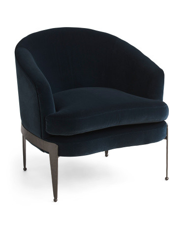 Aurelia Velvet Metal Frame Accent Chair | TJ Maxx