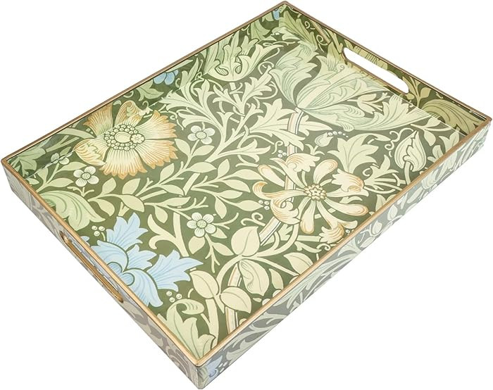 Spsyrine Serving Tray with Handles, Plastic Decorative Tray for Coffee Table, Living Room, Home D... | Amazon (US)