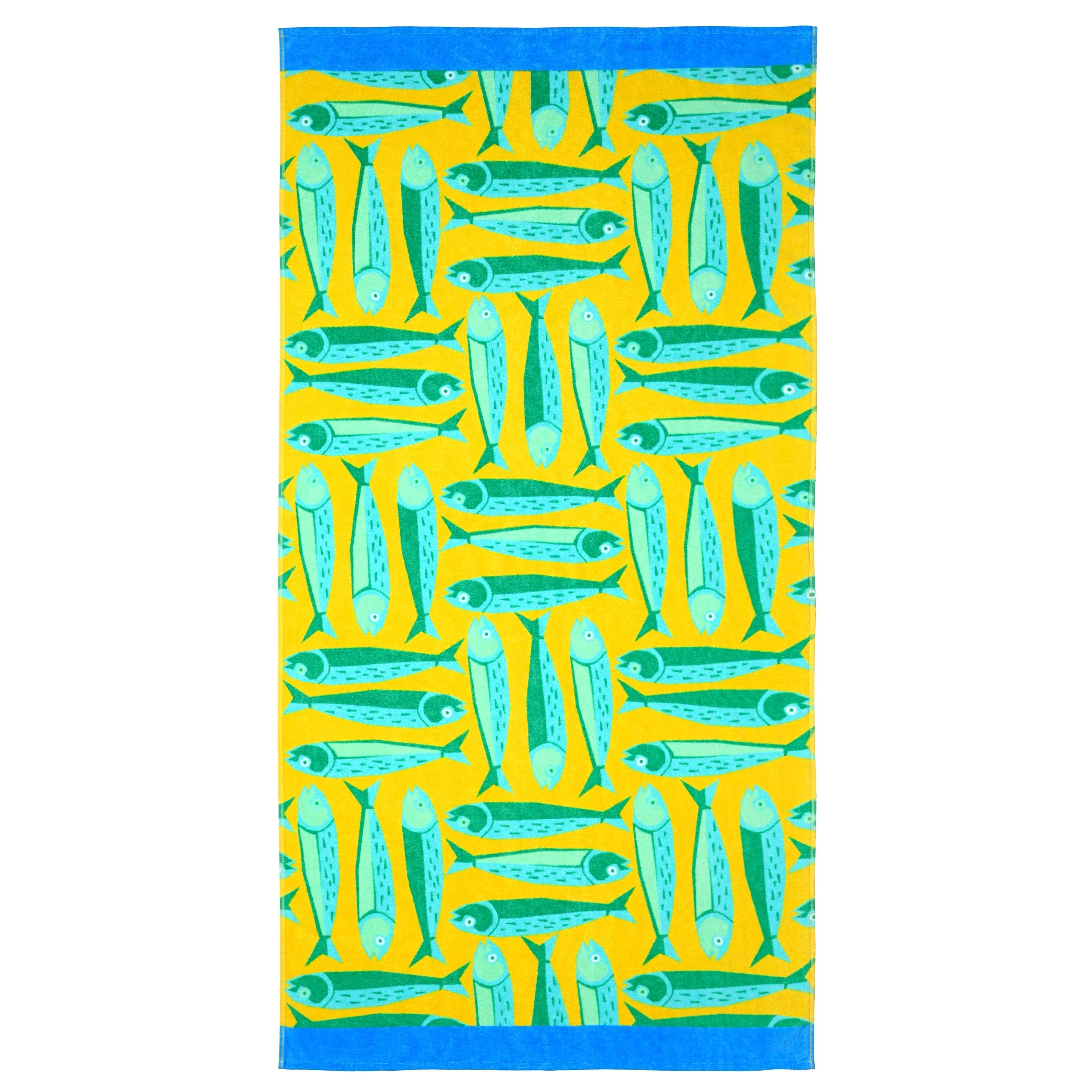 Mainstays Cotton-Blend Beach Towel, 72 x 36 in, Green Sardine | Walmart (US)