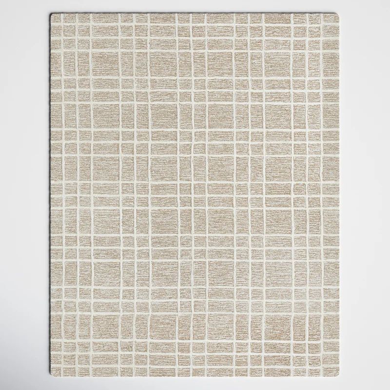 Gilmore Handmade Wool Brown/White Rug | Wayfair North America