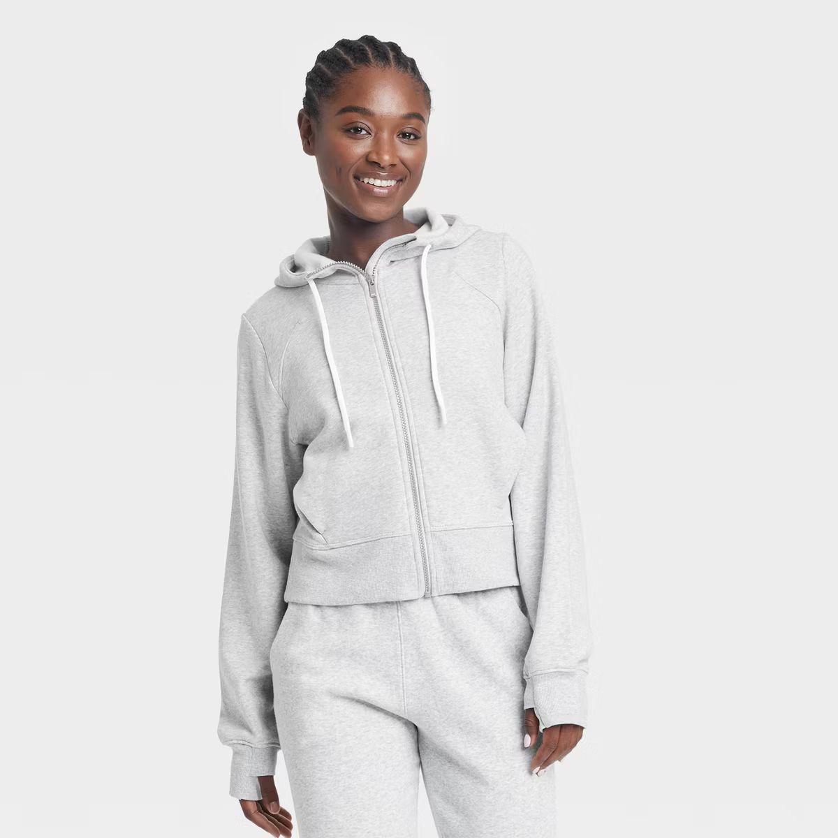 Women's Fleece Full Zip Hooded Sweatshirt - All In Motion™ | Target