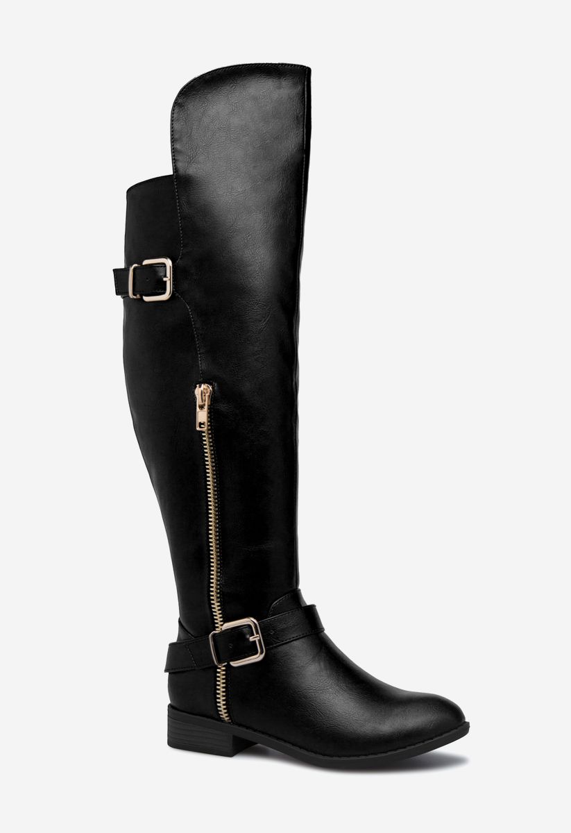 AMAR BUCKLED FLAT BOOT | ShoeDazzle