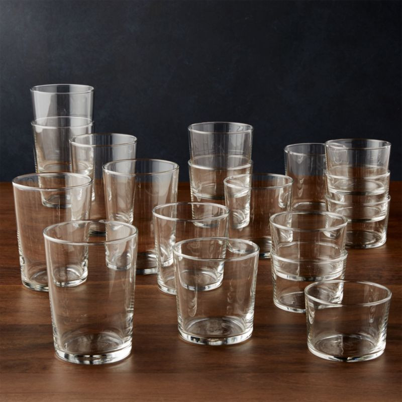 Bodega Mixed Glasses, Set of 18 + Reviews | Crate and Barrel | Crate & Barrel