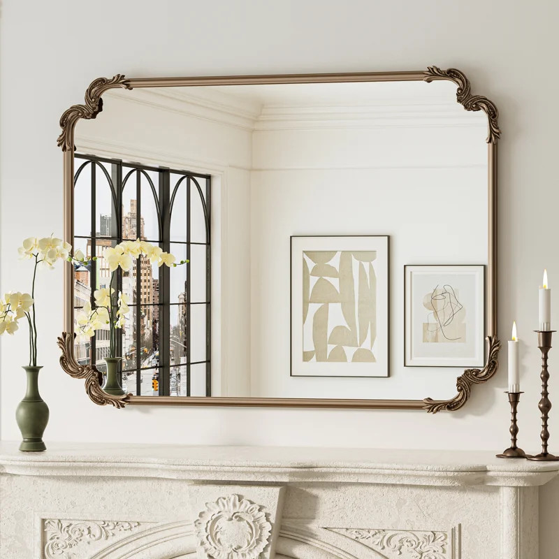 Genan Accent Mirror Scalloped Rectangle Wall Mirror | Wayfair North America