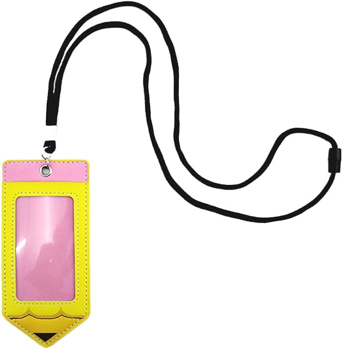 2 Pcs Pencil Teacher Lanyards - Colorful Pencil Shaped Card Holder, Cute Teacher Office Gift | Amazon (US)