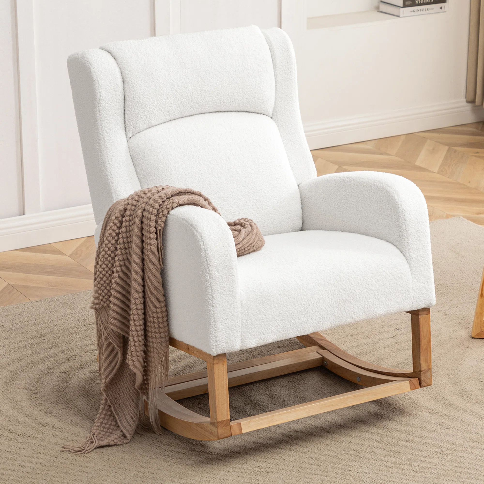 27.3" Wide Rocking Chair with Solid Wood Leg and Footrest | Wayfair North America