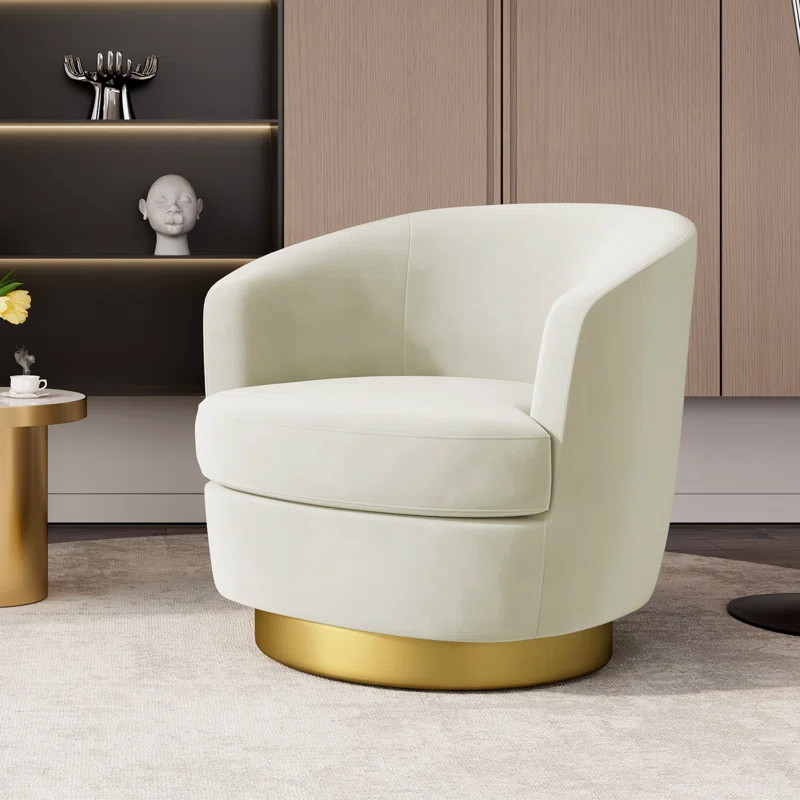 Velvet Swivel Barrel Chair (Set of 2) | Wayfair North America