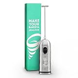 Café Casa Milk Frother for Coffee - 2 Speed Handheld, Battery Operated, Stainless Steel Drink Mixer  | Amazon (US)