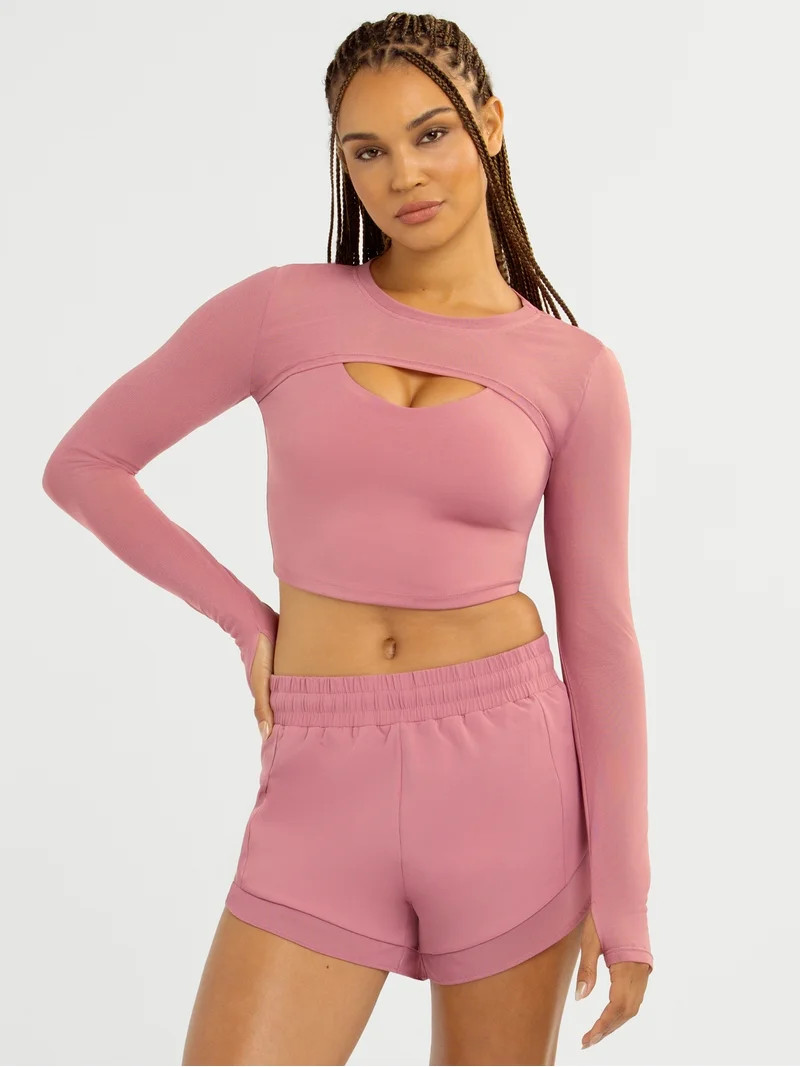 Jessica Simpson Women\u2019s Long Sleeve Mesh Top, Sizes XS-XXXL | Walmart (US)