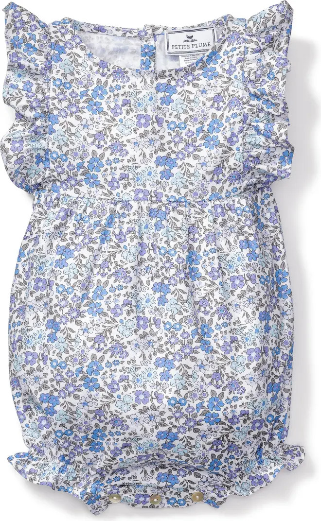 Petite Plume Fleur D'Azur Ruffle Romper | Nordstrom | Nordstrom