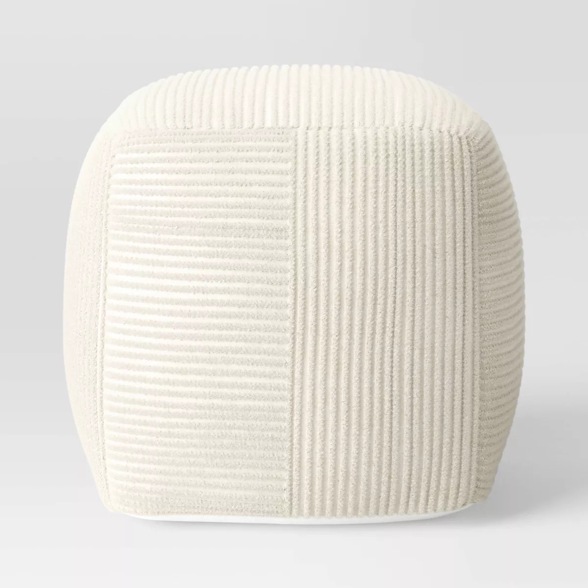 Ribbed Pouf Ottoman Cream - Room Essentials™ | Target