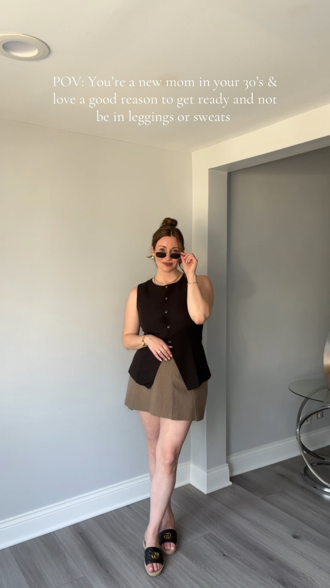 Vest, button vest, sleeveless vest, skirt, brown skirt, black skirt, sunglasses, sandals, espadrilles, espadrille sandal, earrings, knot earrings, designer look, capsule wardrobe, easy style, mom, new mom, moms day out, spring, spring style, spring look

#LTKStyleTip #LTKFindsUnder100 #LTKSeasonal