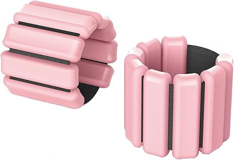 Wearable Wrist & Ankle Weights - Set of 2 (1lb & 2lb), Silicone Bracelet Wrist Bangles for Men Wo... | Amazon (US)