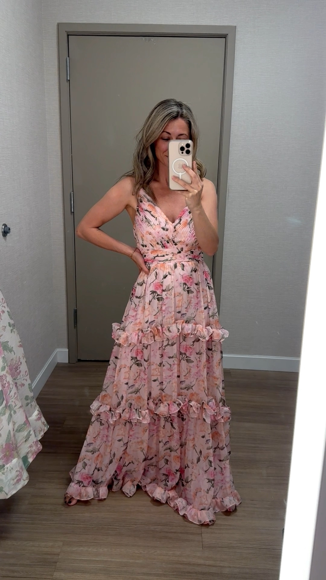 The mor beautiful pink floral dress from ASTR the label. It is just absolutely stunning and perfect for a wedding or Mother’s Day! Or any special occasion this spring. Wearing an XS

#LTKPetite #LTKWedding #LTKOver40