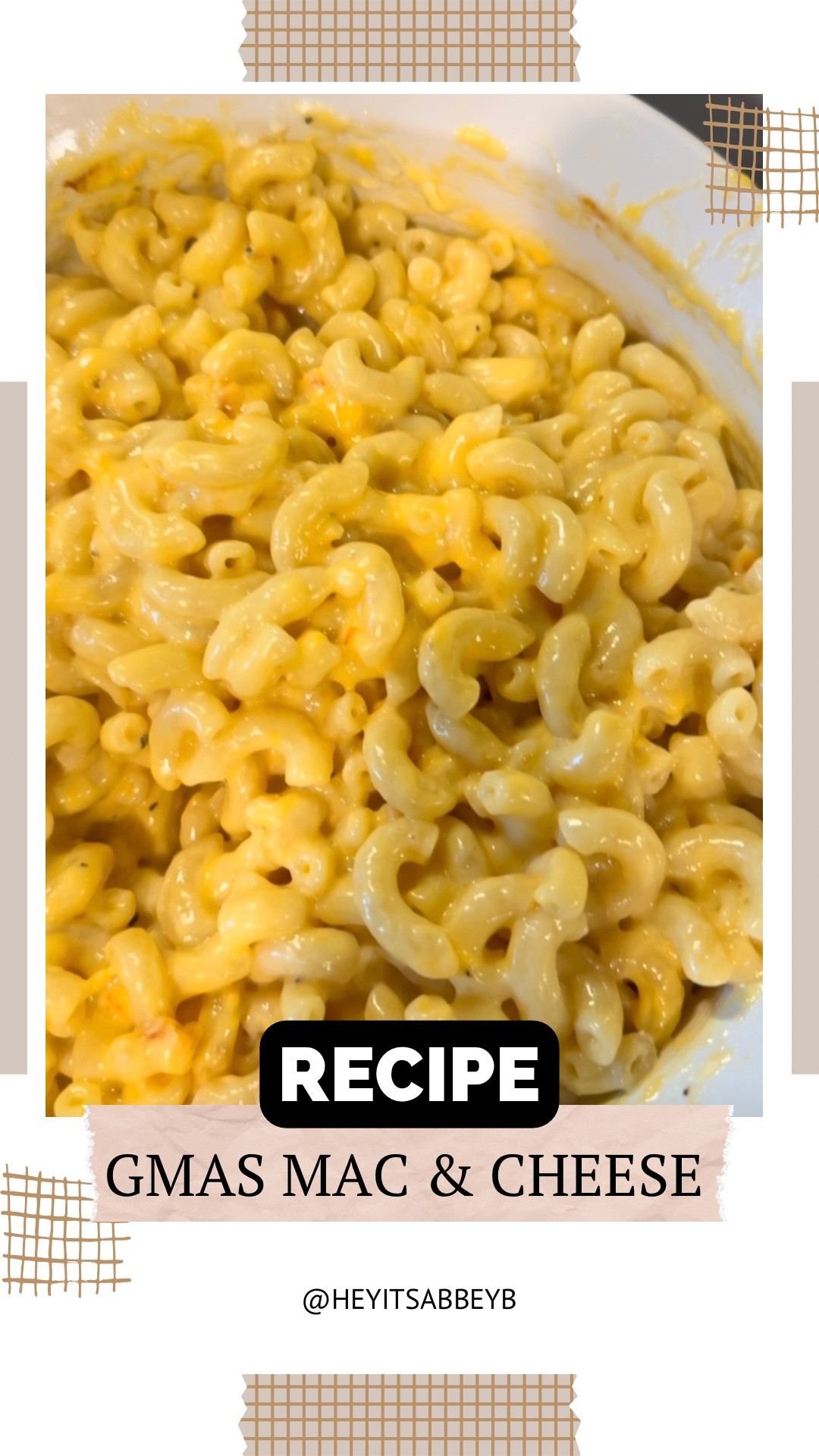 Rylee loves Grandma’s Mac and cheese, so when she wants to help me make it I can’t say no!



Ingredients:
2 1/2 cups uncooked macaroni 
Salt 
Pepper
1 stick butter 
Milk 
1 1/2 cups Velveeta cheese diced 

Instructions:
Cook macaroni with salt. Drain and put in a greased casserole dish. Layer macaroni, cheese, salt, pepper, chunk a stick of butter. Cover with whole milk till you can just see milk through macaroni. 350 degrees for 1 hour. Put foil under in case it runs over. Cover it with foil till last 20 minutes or so to turn brown a little. 




#food #foodlover #foodgasm #foodie #foodoftheday 

#LTKU #LTKvlog #LTKfoodie